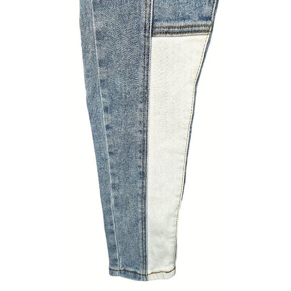 SKINNY FRIES DENIM Jeans Womens Jr Sz 9 Retro 80s 90s Color Block Streetwear NEW - Picture 5 of 10
